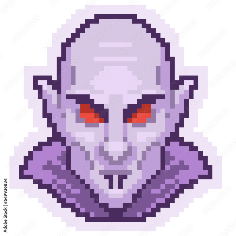 Vampier Pixel Icon Vector Vampier Pixel Icon Vector