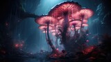 pokazany świat grzybów przez pryzmat lasu