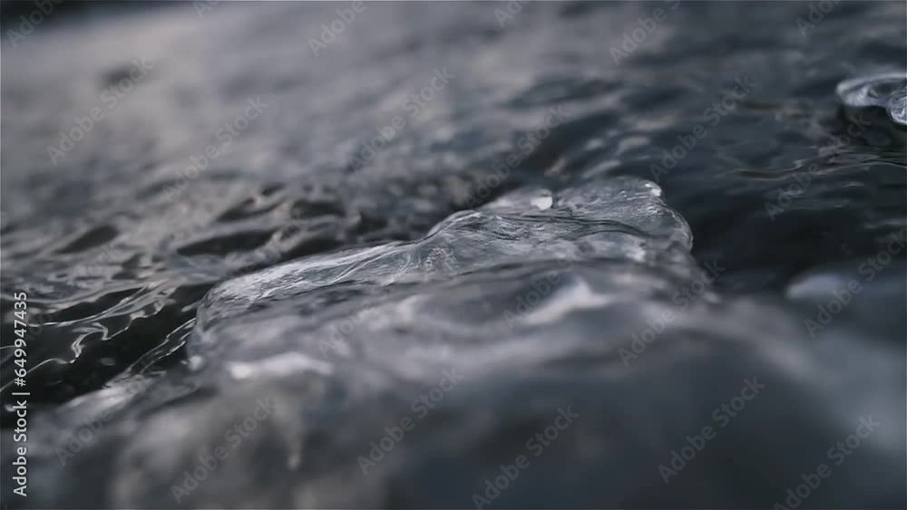 Abstract Ice Formations Made Of Splashes Of Water, On The Edge Of A Mountain River With Splashes And Light Effects Abstract Ice Formations Made Of Splashes Of Water, On The Edge Of A Mountain River With Splashes And Light Effects