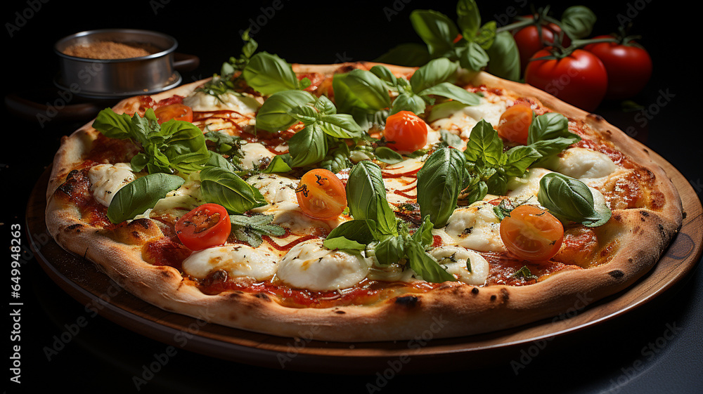 Margherita pizza is the most famous in the world, tomato, mozzarella and basil Margherita pizza is the most famous in the world, tomato, mozzarella and basil