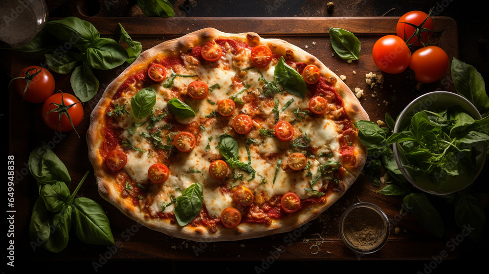 Margherita pizza is the most famous in the world, tomato, mozzarella and basil