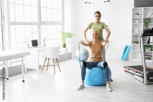 Mature woman training with ...