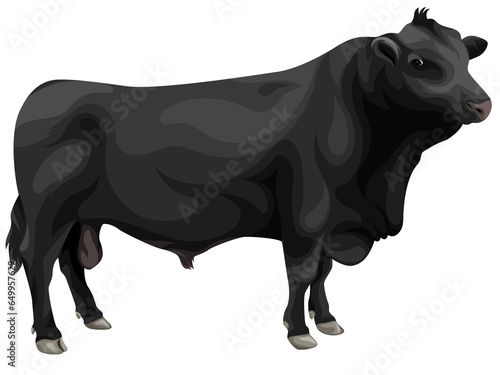Fagor black cow isolated 