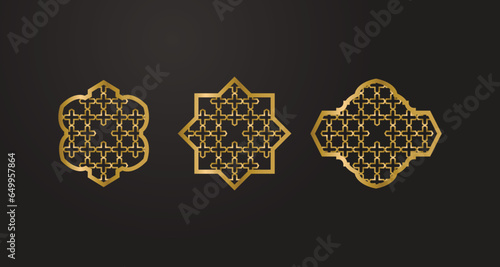 Arabian window with traditional ornament laser cut template