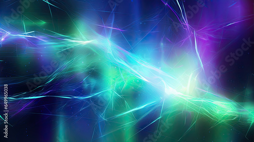 An abstract background featuring an array of electric currents  lightning bolts  and other electrical effects in vibrant shades of blue  green  and purple
