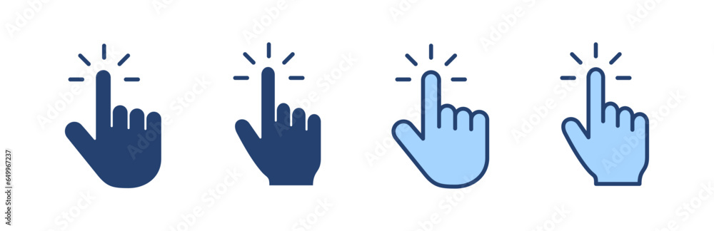 Fototapeta premium Hand cursor icon vector. cursor sign and symbol. hand cursor icon clik