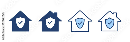home insurance icon vector. home protection sign and symbol