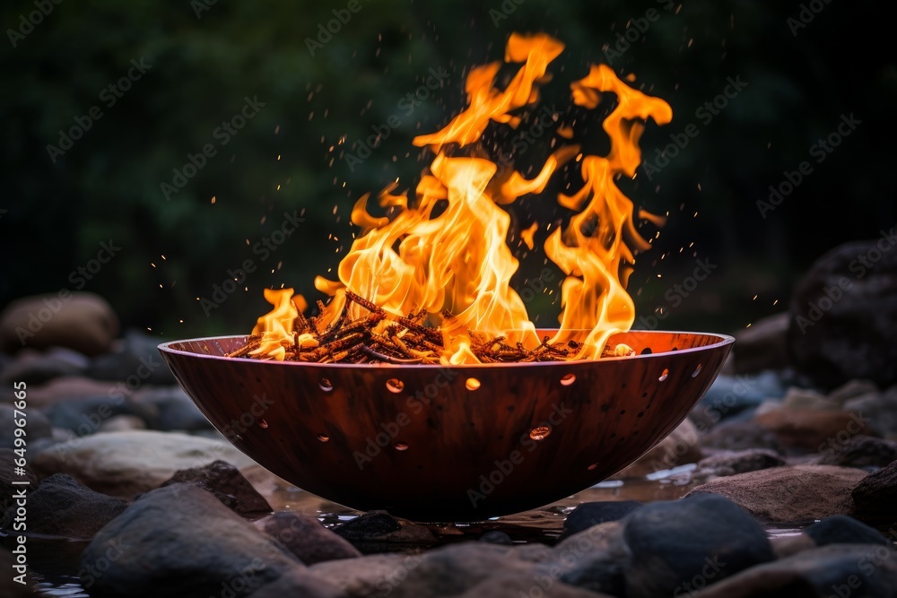 Hot Fire wood burn. Hot flame burn. Generate Ai Hot Fire wood burn. Hot flame burn. Generate Ai