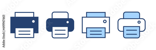 Print icon vector. printer sign and symbol