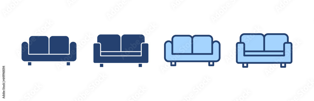 Sofa icon vector. sofa sign and symbol. furniture icon Sofa icon vector. sofa sign and symbol. furniture icon