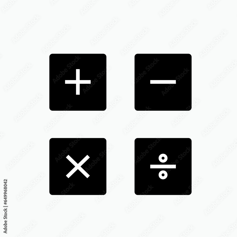 Calculator Icon. Math, Cashier. Calculate, Accounting Symbol. Calculator Icon. Math, Cashier. Calculate, Accounting Symbol.