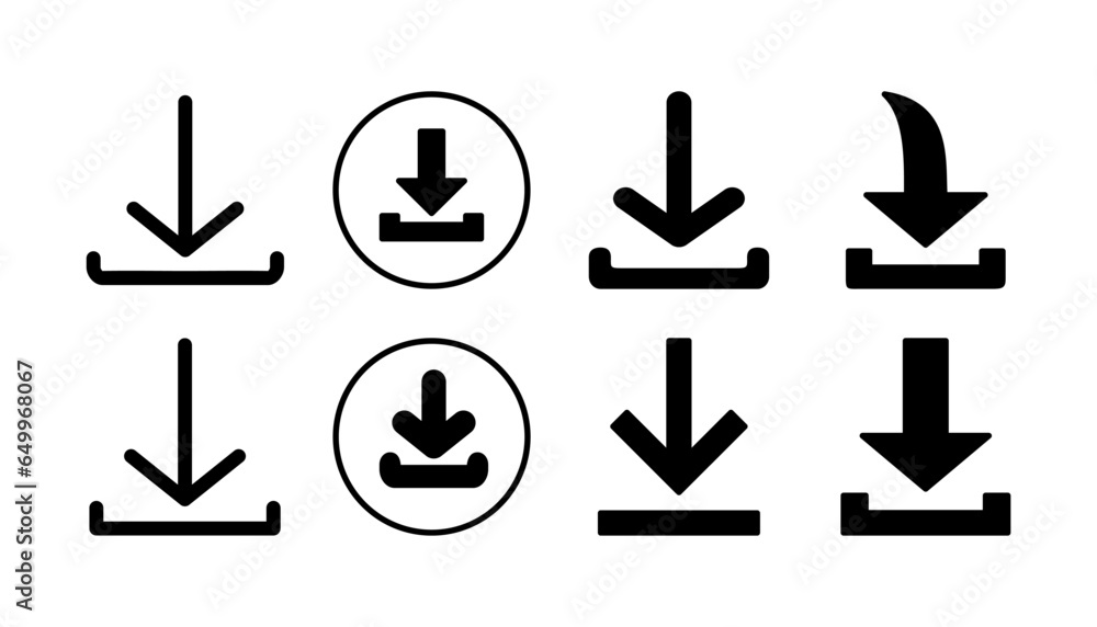 Download icon vector. Downloading vector icon Download icon vector. Downloading vector icon