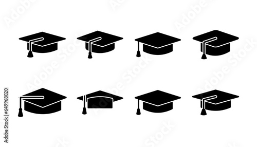 Education icon vector. graduation cap icon vector
