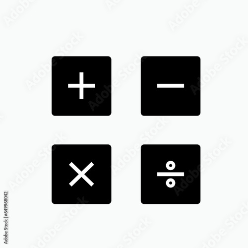 Calculator Icon. Math, Cashier. Calculate, Accounting Symbol.