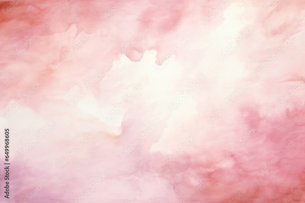 Fototapeta premium Abstract pink watercolor background, with white clouds, japanese traditional