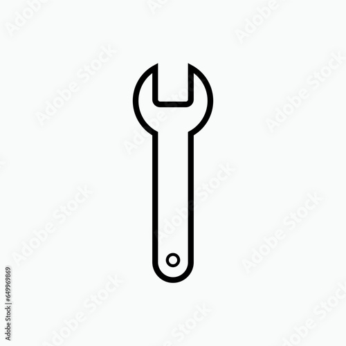 Wrench Icon. Repair, Setting. Mechanics, Maintenance Symbol for Design, Presentation, Website or Apps Elements  – Vector. © Albertus