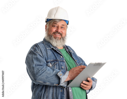 Portrait of senior man in h...