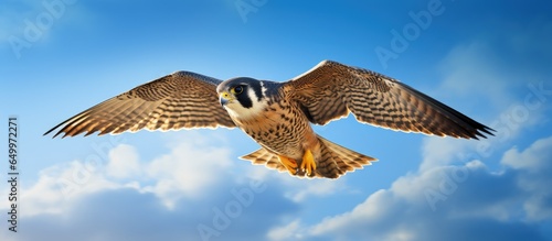 The Eurasian hobby is a small slim falcon