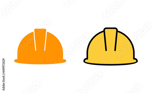 Helmet icon set for web and mobile app. Motorcycle helmet sign and symbol. Construction helmet icon. Safety helmet