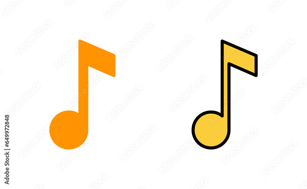 Music icon set for web and mobile app. note music sign and symbol Music icon set for web and mobile app. note music sign and symbol