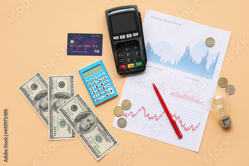 Credit card, calculator, do...