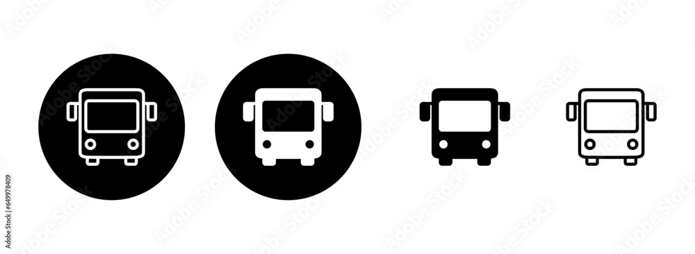Bus icon set illustration. bus sign and symbol. transport symbol Bus icon set illustration. bus sign and symbol. transport symbol