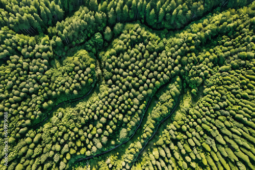 Aerial photography of green forests