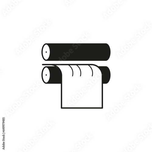 Printing rollers and industrial print icon. Vector illustration. EPS 10.