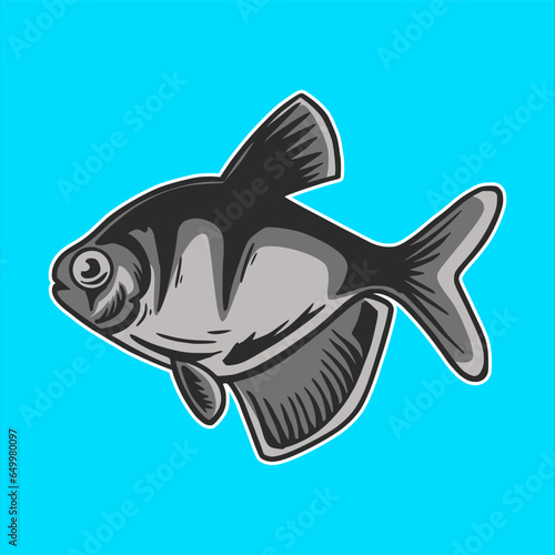 black tetra fish aquascape