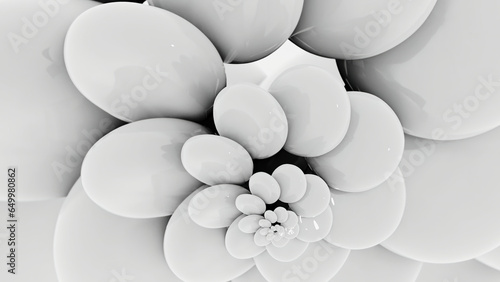 White and gray background. Design. Moving animations of light shades with repetitive movements.