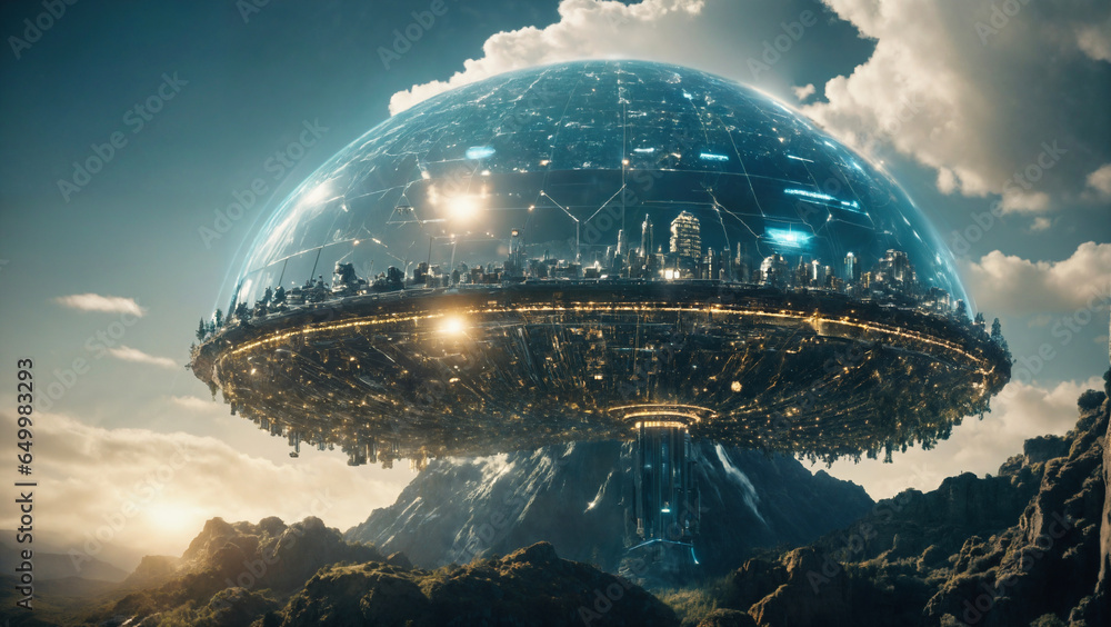 Obraz premium Metaverse and Technological Concepts