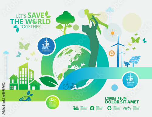 Concept of Environment. Let's Save the World Together