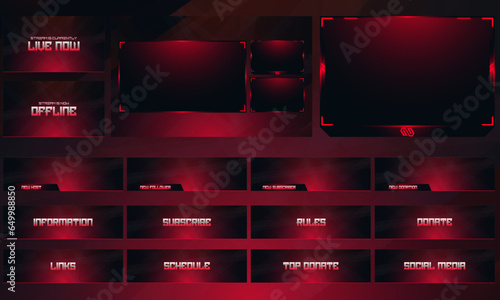 Twitch Overlay Live Stream template set