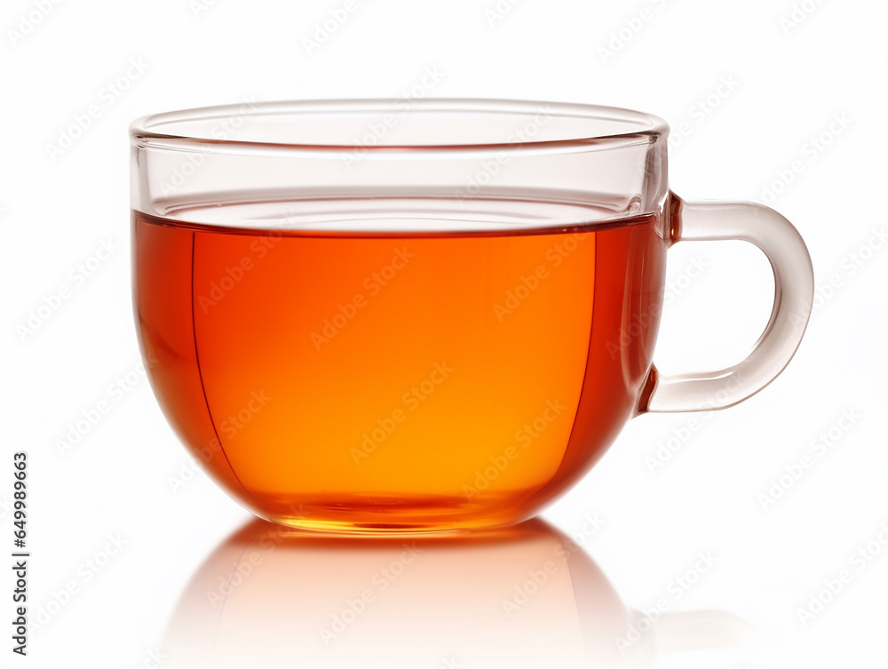 Black Tea Cup on a White Background Black Tea Cup on a White Background