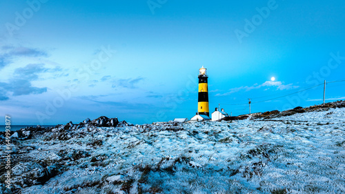lighthouse in the snow