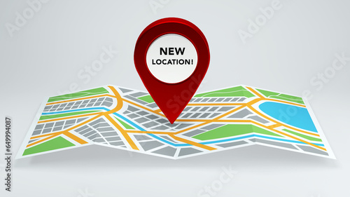 New Location Store Commercial Business Grand Opening Pin Map