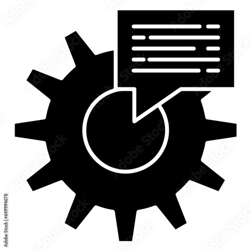 Gear setting symbol icon vector image. Illustration of the industrial wheel mechine mechanism design image