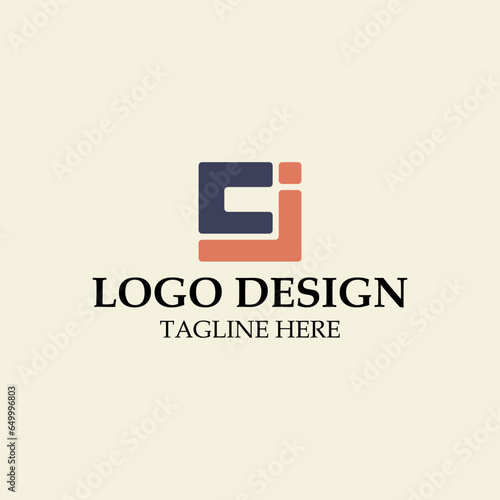 vector design elements for your company logo, letter cj logo. modern logo design, business corporate template. cj monogram logo.
