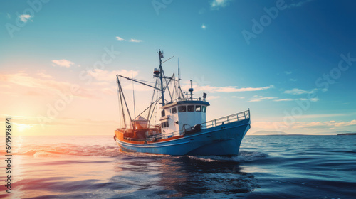 Crab Fishing Trawler at North Sea photo
