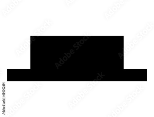 Half rest note silhouette vector art white background