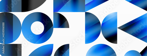 Geometric minimalism with triangles and circles. Blend of basic shapes creating serene, visually pleasing compositions. Wallpaper, banner, background, landing page, wall art, invitation, prints
