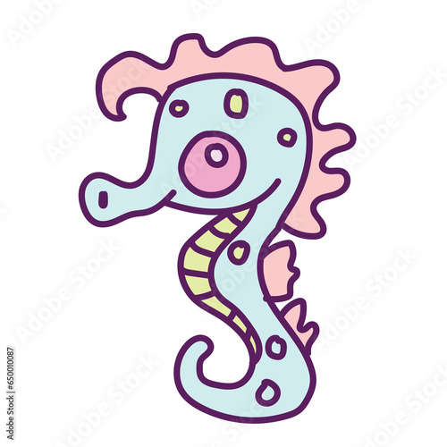cute seahorse illustration