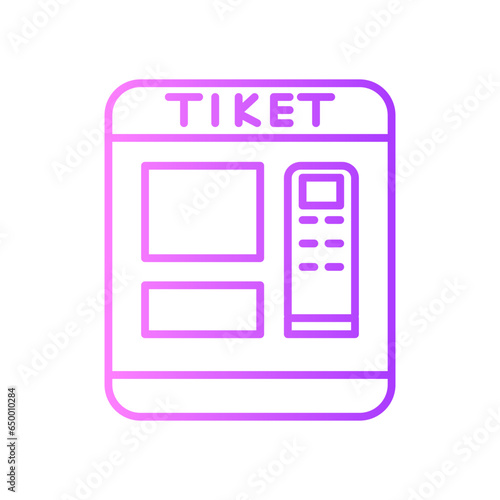 ticket machine gradient icon