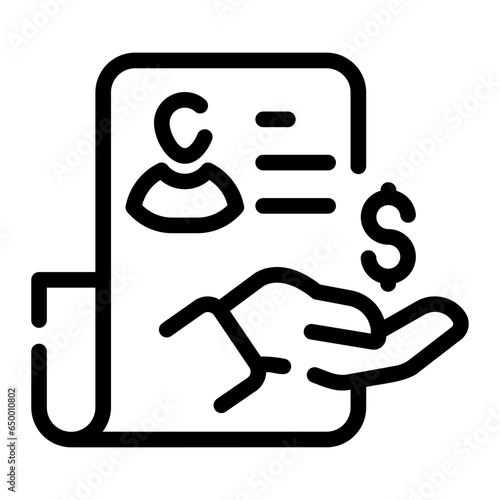 accruals Line Icon