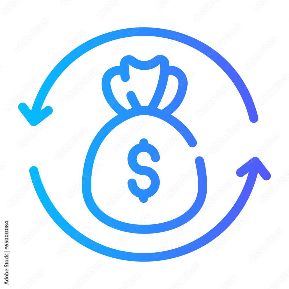 capital Line Gradient Icon