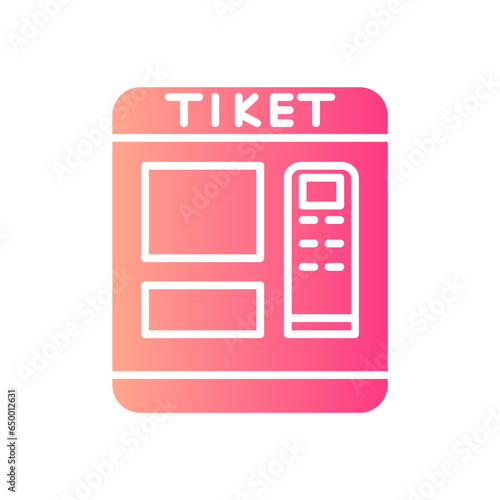 ticket machine gradient icon