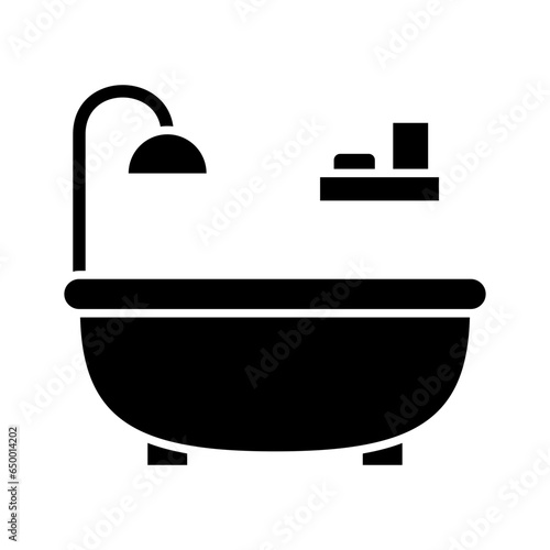 bathtub icon vector logo in flat and trendy style