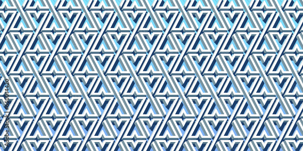  New 3D StyleSeamless geometric pattern background with  New 3D StyleStyle Effect