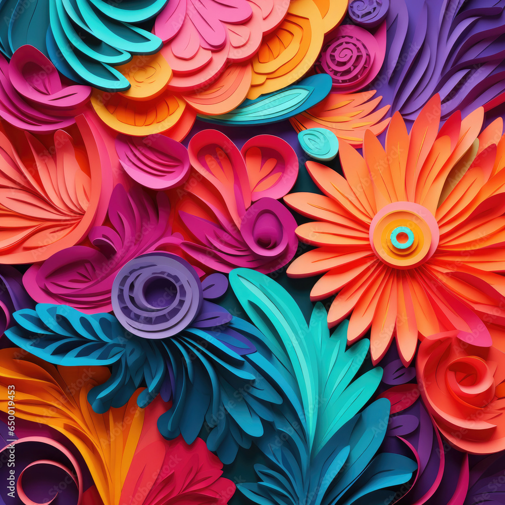 Colorful Quilled Garden Colorful Quilled Garden