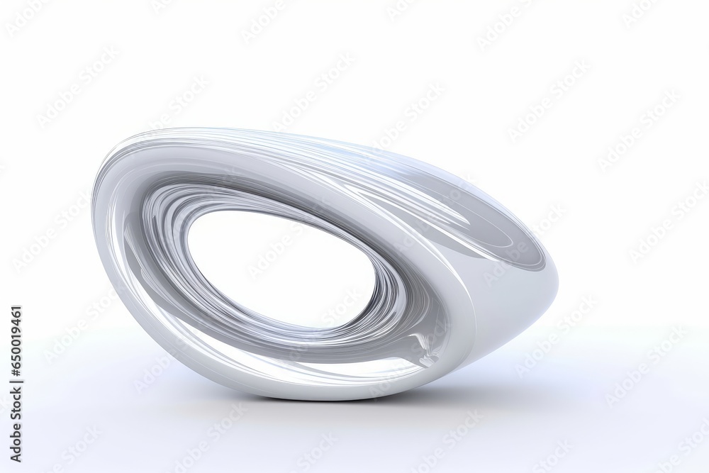 Futuristic white shape, 3d render, Generative AI Futuristic white shape, 3d render, Generative AI